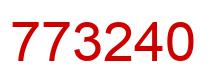 Number 773240 red image