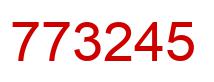 Number 773245 red image