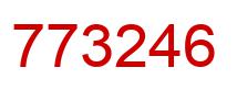 Number 773246 red image