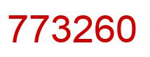 Number 773260 red image
