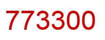 Number 773300 red image
