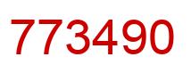 Number 773490 red image