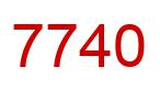 Number 7740 red image