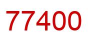 Number 77400 red image