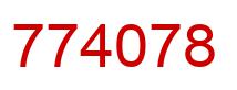 Number 774078 red image