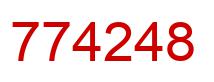 Number 774248 red image