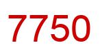 Number 7750 red image