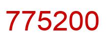 Number 775200 red image