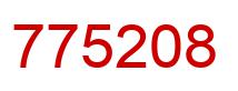 Number 775208 red image