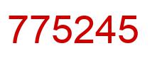 Number 775245 red image