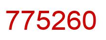 Number 775260 red image