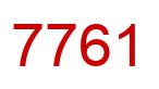 Number 7761 red image