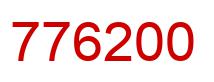 Number 776200 red image