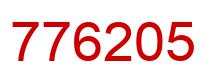 Number 776205 red image