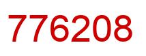 Number 776208 red image