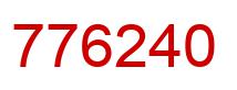 Number 776240 red image