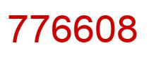 Number 776608 red image