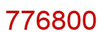 Number 776800 red image