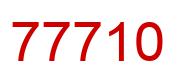 Number 77710 red image