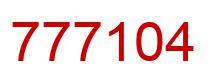Number 777104 red image