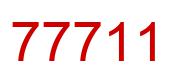 Number 77711 red image