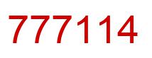 Number 777114 red image