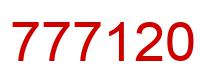 Number 777120 red image
