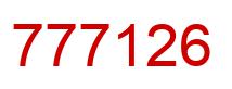 Number 777126 red image