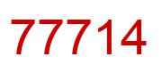 Number 77714 red image