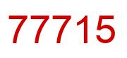 Number 77715 red image
