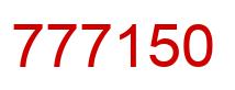 Number 777150 red image