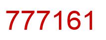Number 777161 red image