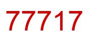 Number 77717 red image