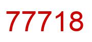 Number 77718 red image