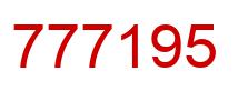Number 777195 red image