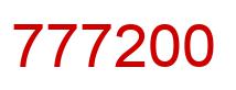 Número 777200 imagen rojo