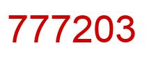 Number 777203 red image