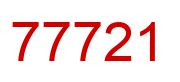 Number 77721 red image