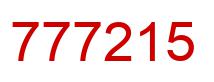 Number 777215 red image