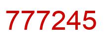 Number 777245 red image
