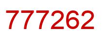 Number 777262 red image