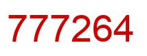 Number 777264 red image