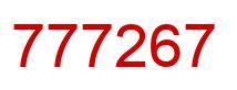 Number 777267 red image
