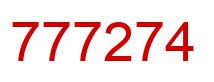 Number 777274 red image