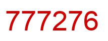 Number 777276 red image