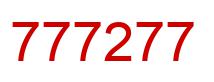 Number 777277 red image