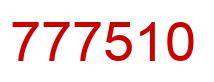 Number 777510 red image
