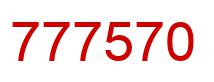 Number 777570 red image