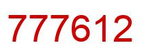 Number 777612 red image