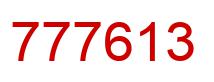 Number 777613 red image